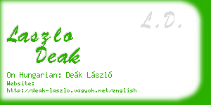 laszlo deak business card