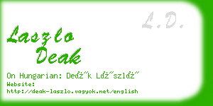 laszlo deak business card